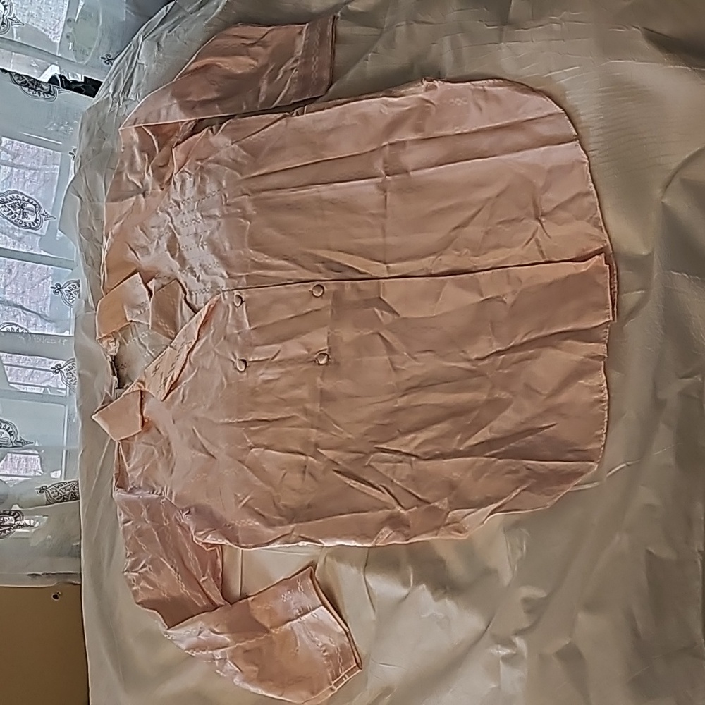 Vandamere Vintage Pink Satin Nightshirt Woman's Size L - Picture 1 of 15